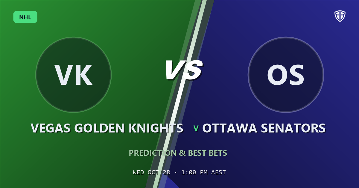 Vegas Golden Knights vs Ottawa Senators Prediction & Picks, October 27, 2026