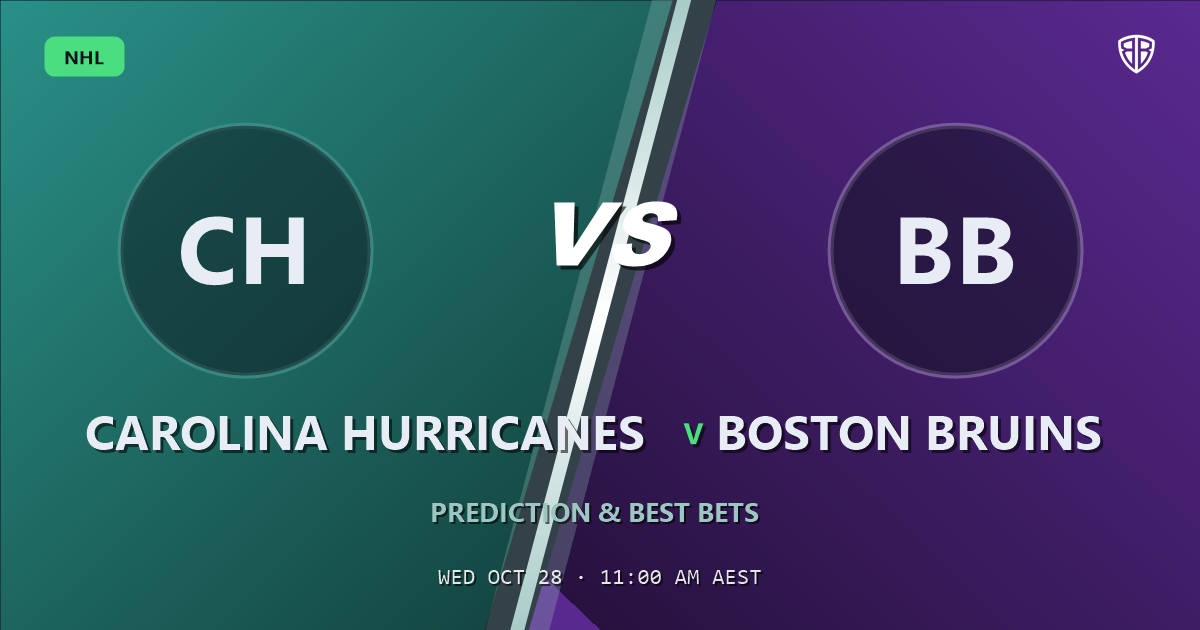 Carolina Hurricanes vs Boston Bruins Prediction & Picks, October 27, 2026