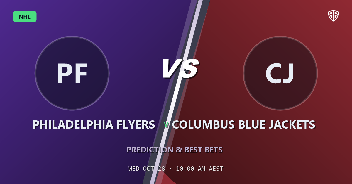 Philadelphia Flyers vs Columbus Blue Jackets Prediction & Picks, October 27, 2026