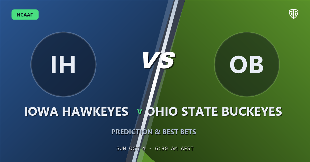 Iowa Hawkeyes vs Ohio State Buckeyes Prediction & Picks (Bo Jackson Key Factor): Don't Miss These Odds