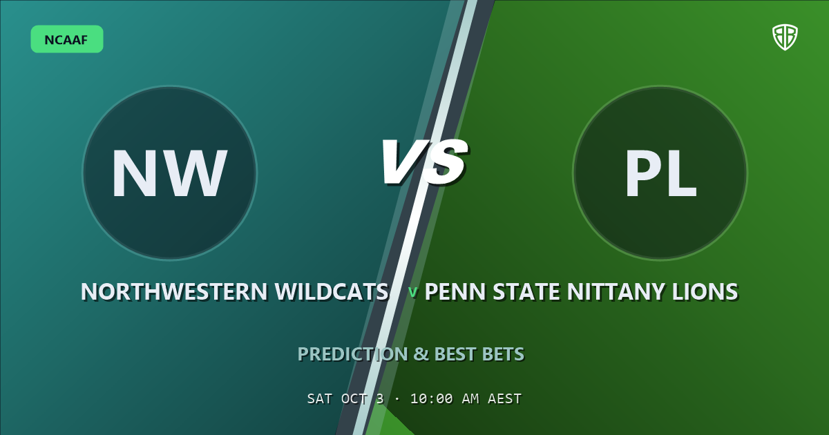Northwestern Wildcats vs Penn State Nittany Lions Prediction & Picks (Griffin Wilde Key Factor): Stat-Based Insights