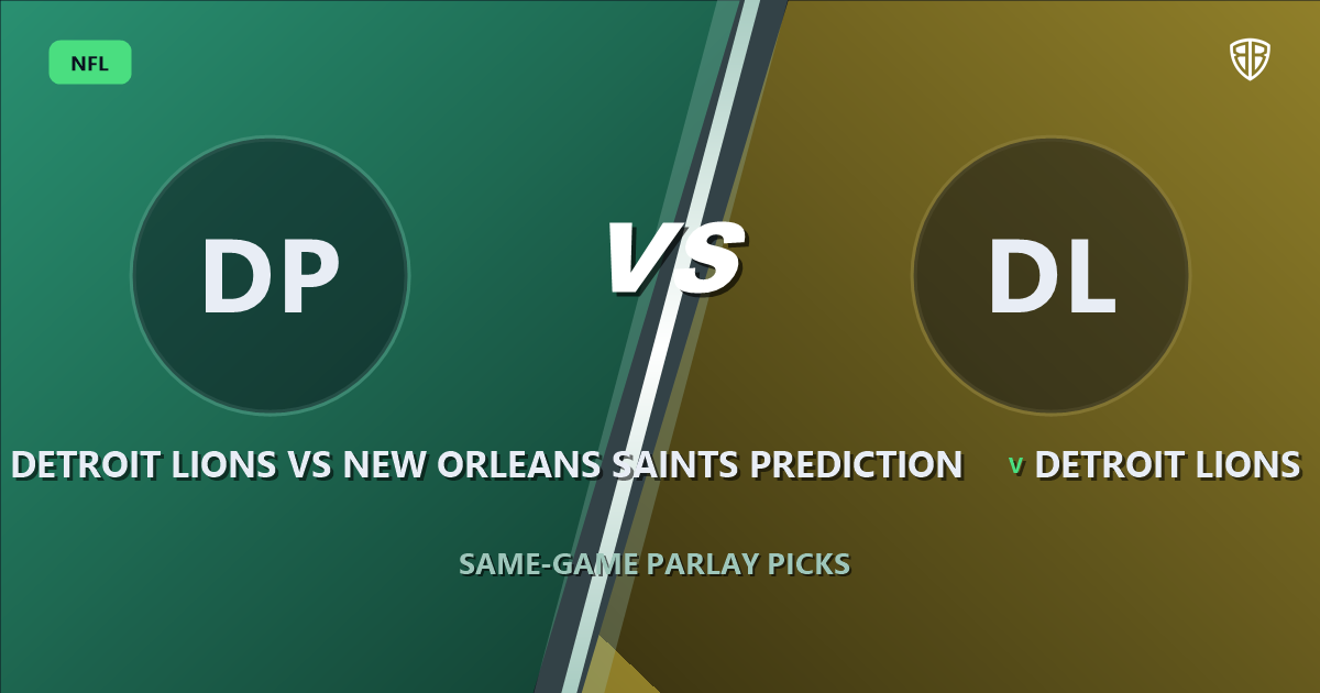 Detroit Lions vs New Orleans Saints Prediction & Same Game Parlay Picks: Data-Driven Targets