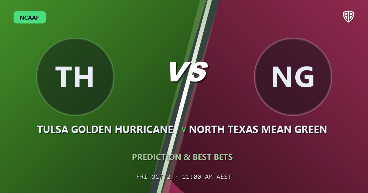 Tulsa Golden Hurricane vs North Texas Mean Green Prediction & Picks (Tayven Jackson Key Factor): Smart Betting Angles