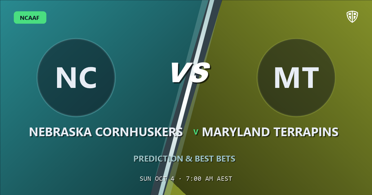 Nebraska Cornhuskers vs Maryland Terrapins Prediction & Picks (Chris Durr Jr. Key Factor): Don't Miss These Odds
