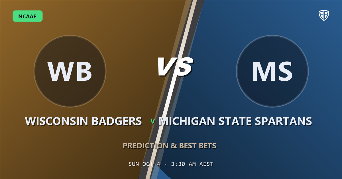Wisconsin Badgers vs Michigan State Spartans Prediction & Picks (Jacob Harris Key Factor): Analytics Breakdown