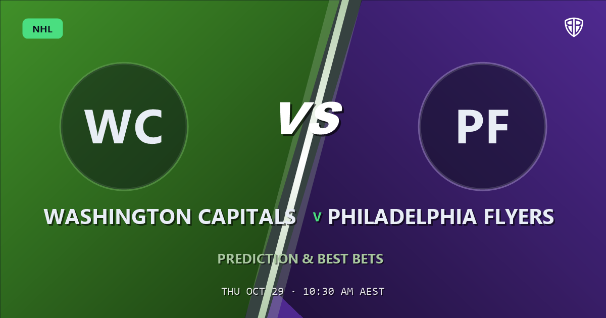 Washington Capitals vs Philadelphia Flyers Prediction & Picks, October 28, 2026