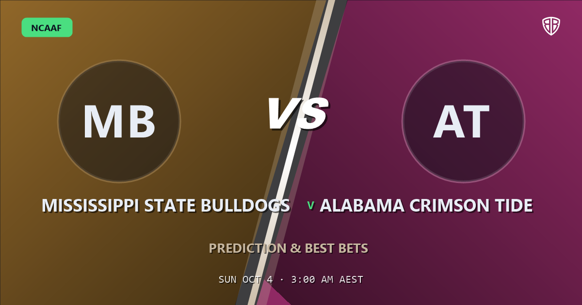 Mississippi State Bulldogs vs Alabama Crimson Tide Prediction & Picks (Keelon Russell Key Factor): High-Value Opportunity