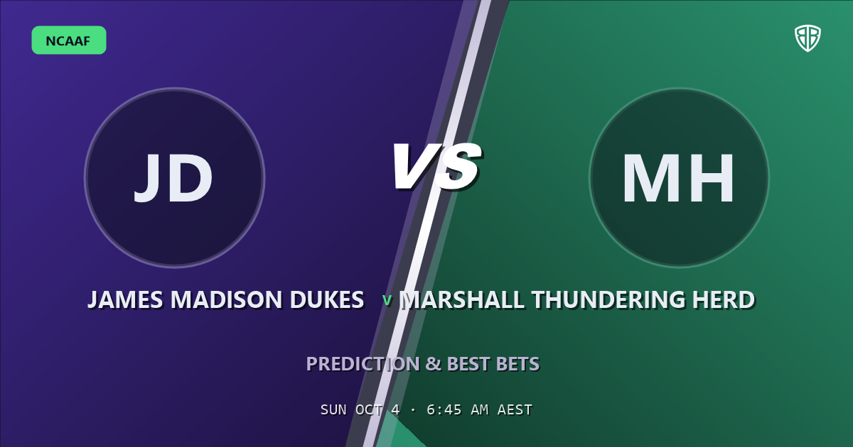 James Madison Dukes vs Marshall Thundering Herd Prediction & Picks (George Pettaway Key Factor): High-Value Opportunity