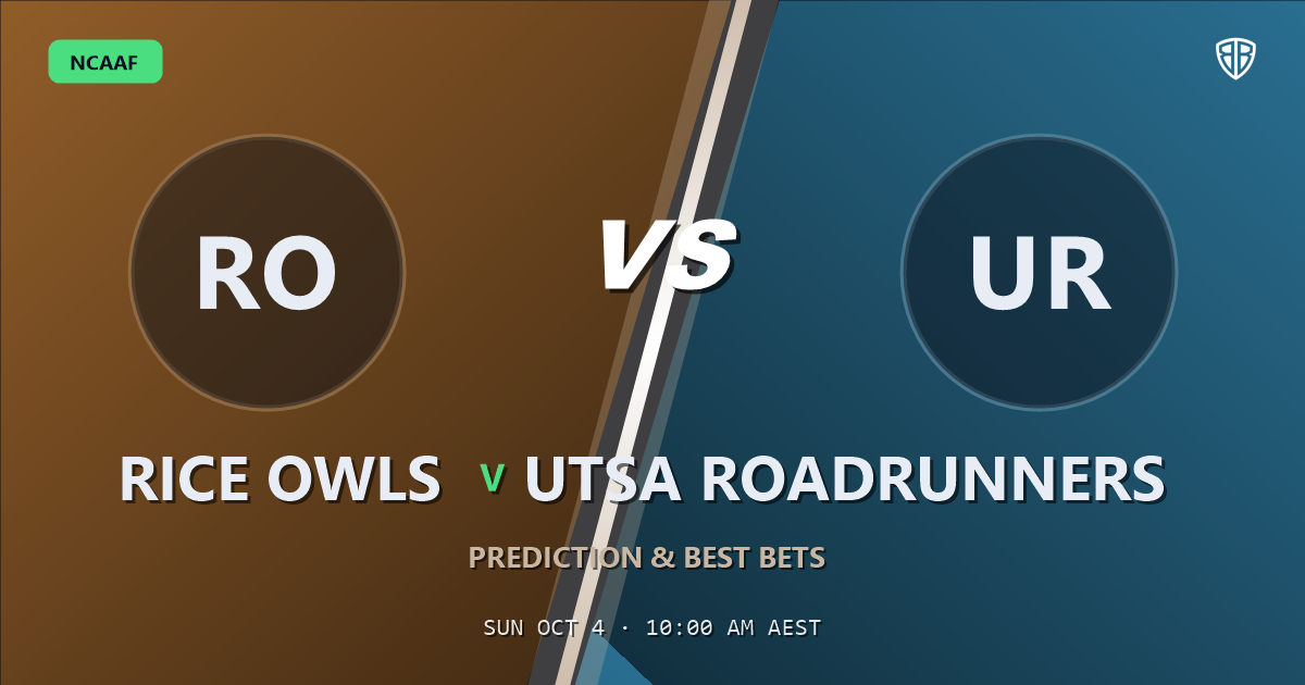 Rice Owls vs UTSA Roadrunners Prediction & Picks: Winning Game Angles