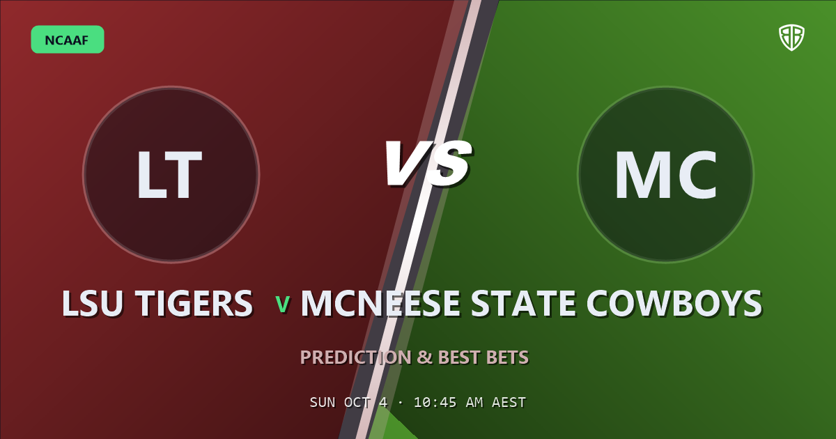 LSU Tigers vs McNeese State Cowboys Prediction & Picks: Stat-Based Insights