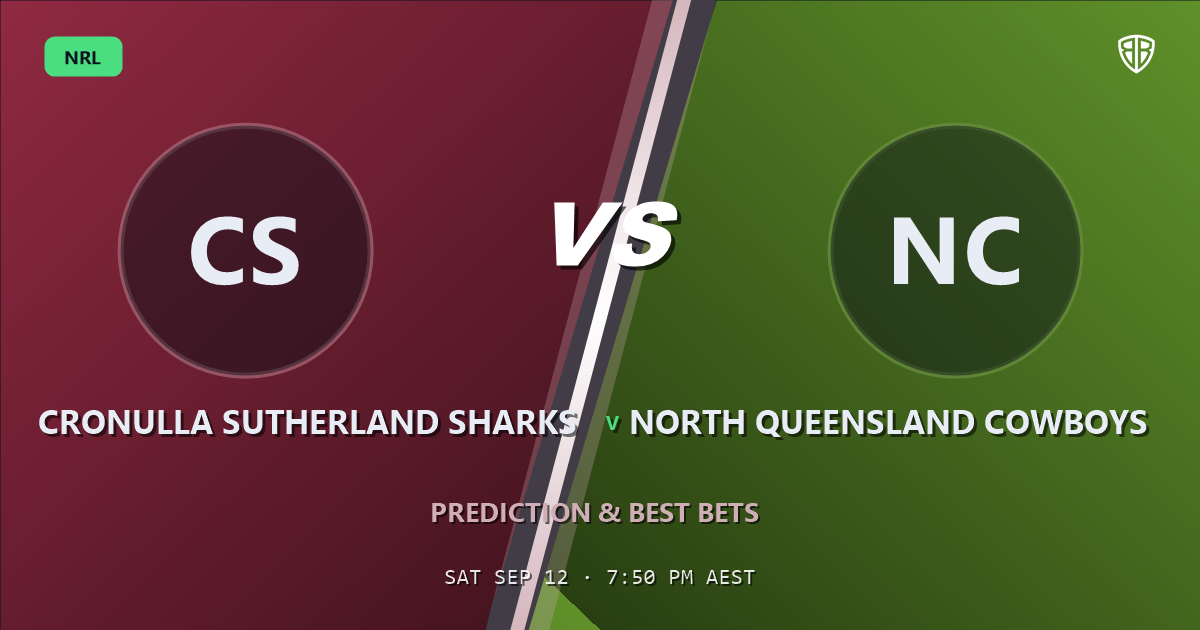 Cronulla Sutherland Sharks vs North Queensland Cowboys Prediction & Picks: Analytics Breakdown