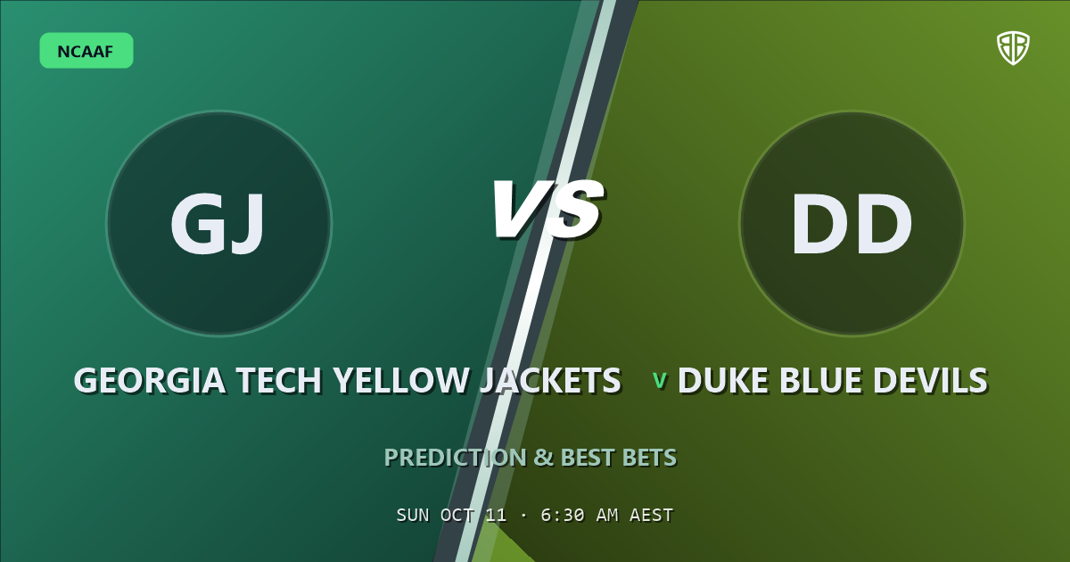 Georgia Tech Yellow Jackets vs Duke Blue Devils Prediction & Picks: Full Match Breakdown & Bets