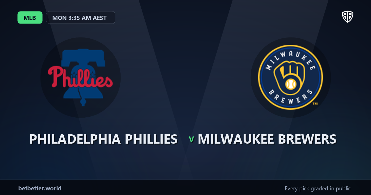 Philadelphia Phillies vs Milwaukee Brewers Prediction & Same Game Parlay picks Key Insights: High-Value Baseball Opportunity