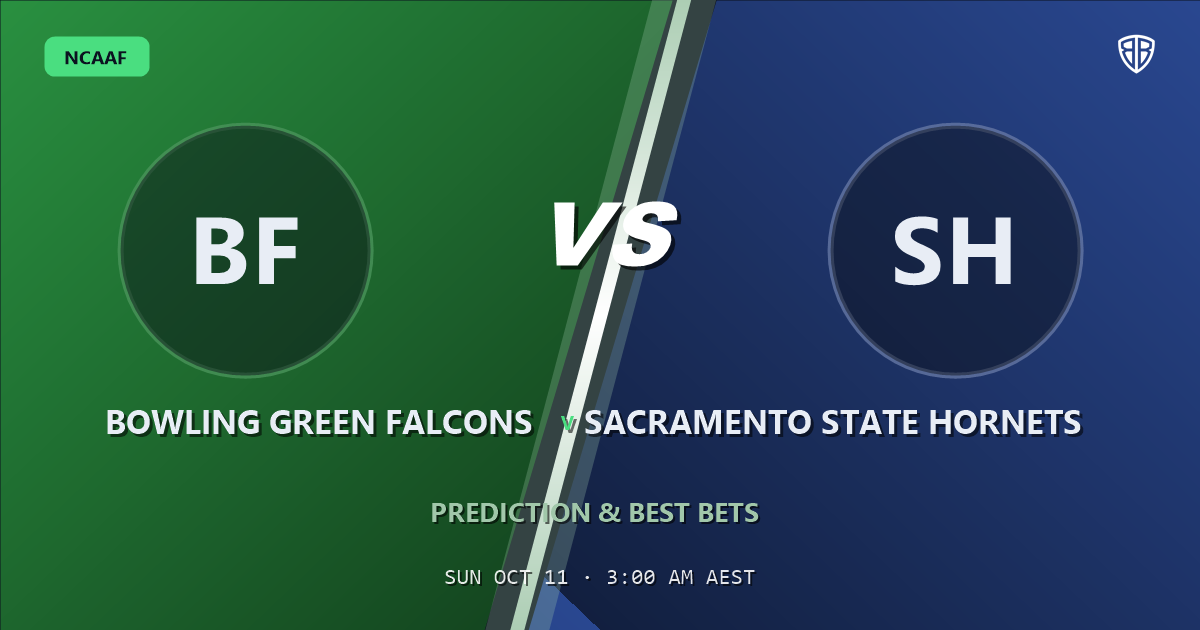 Bowling Green Falcons vs Sacramento State Hornets Prediction & Picks, October 10, 2026