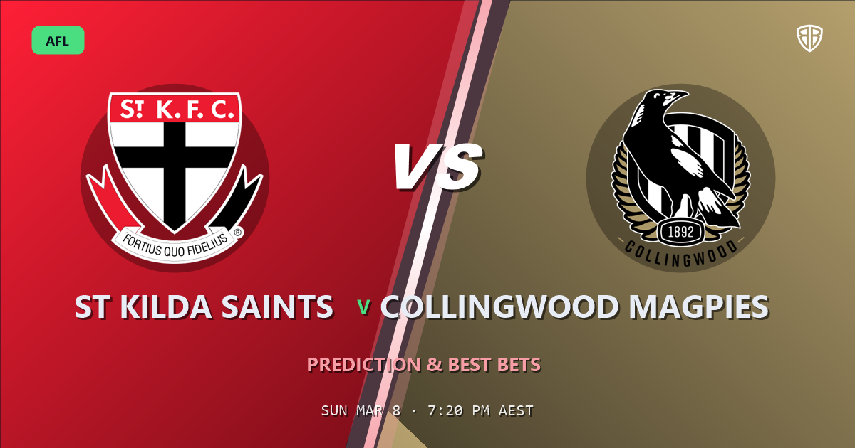 AFL news: St Kilda Saints vs Collingwood Magpies Prediction & Picks : Stat-Based Insights