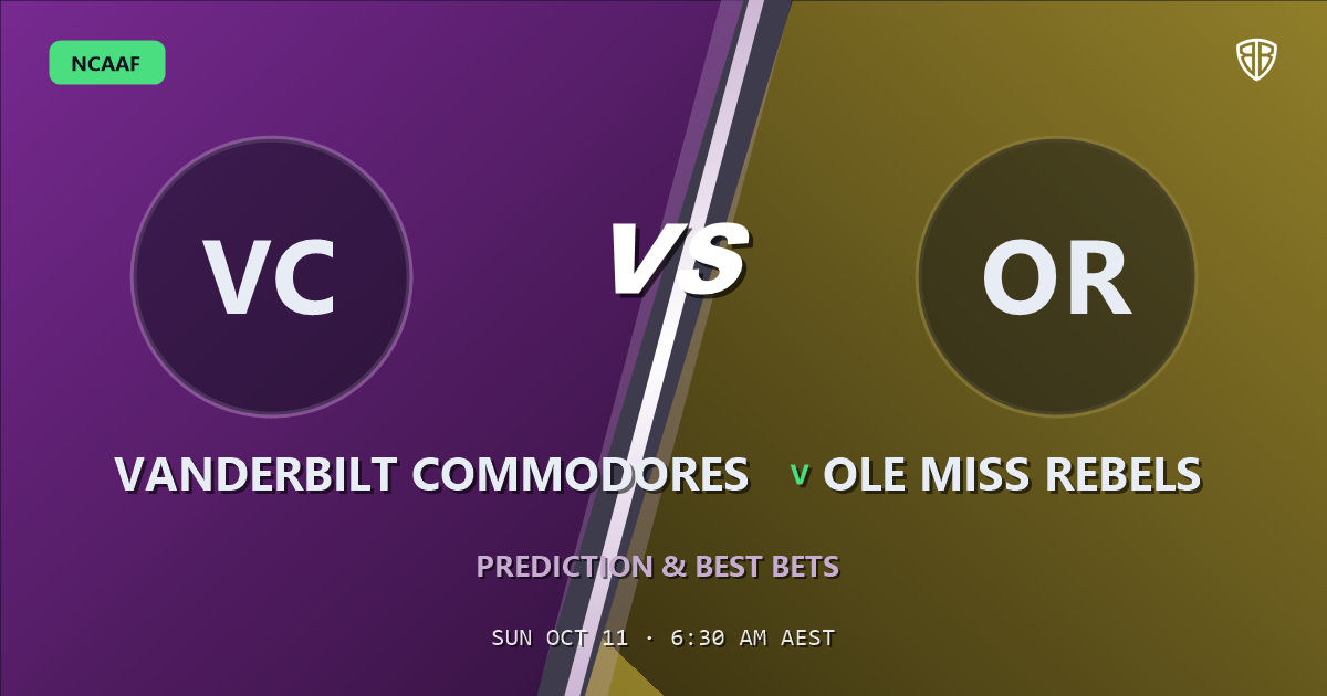 Vanderbilt Commodores vs Ole Miss Rebels Prediction & Picks, October 10, 2026