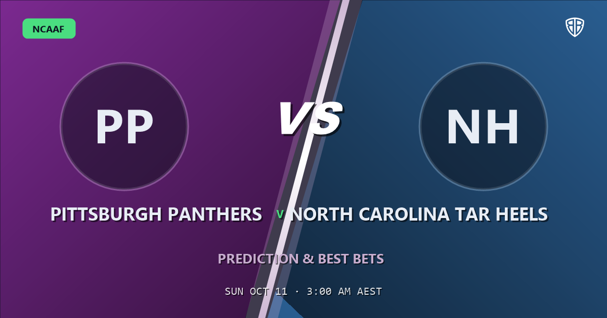 Pittsburgh Panthers vs North Carolina Tar Heels Prediction & Picks, October 10, 2026