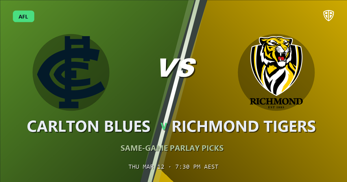 AFL news: Carlton Blues vs Richmond Tigers Prediction & Same Game Multi picks Value Multi: Analytics Breakdown