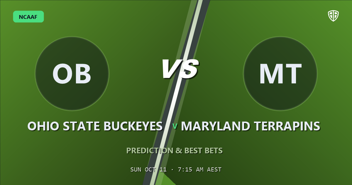 Ohio State Buckeyes vs Maryland Terrapins Prediction & Picks, October 10, 2026