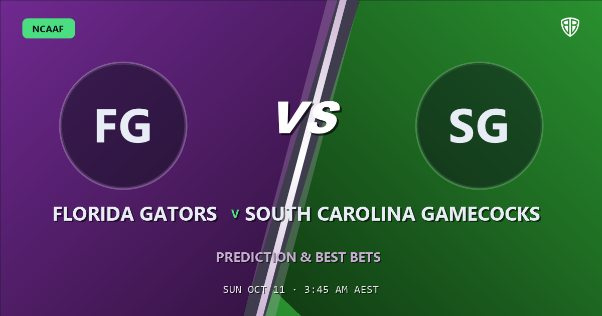 Florida Gators vs South Carolina Gamecocks Prediction & Picks, October 10, 2026