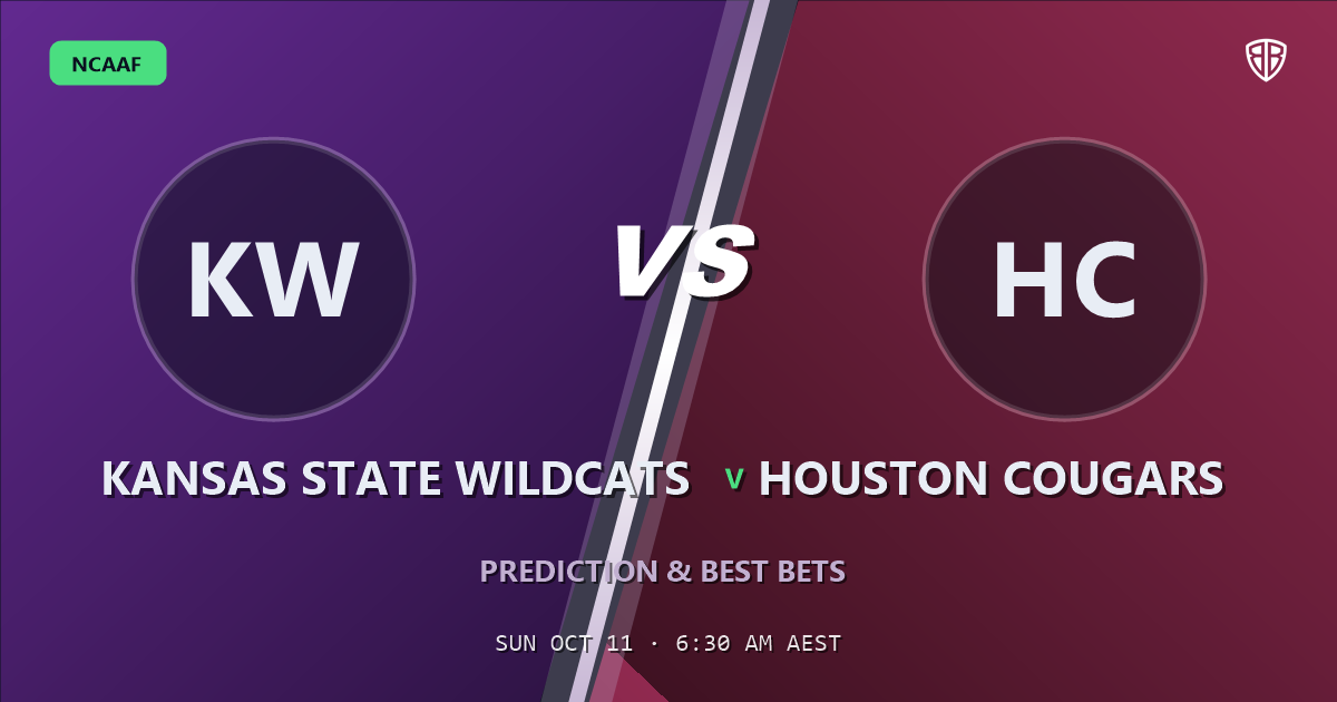 Kansas State Wildcats vs Houston Cougars Prediction & Picks, October 10, 2026