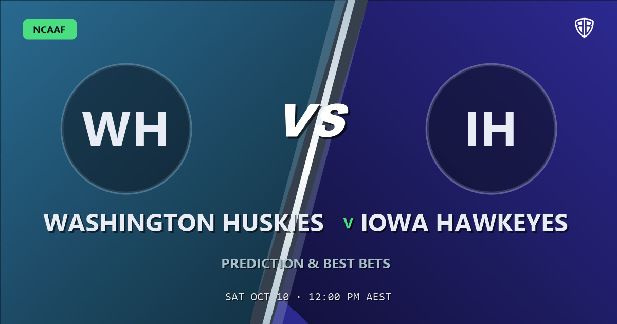 Washington Huskies vs Iowa Hawkeyes Prediction & Picks, October 9, 2026