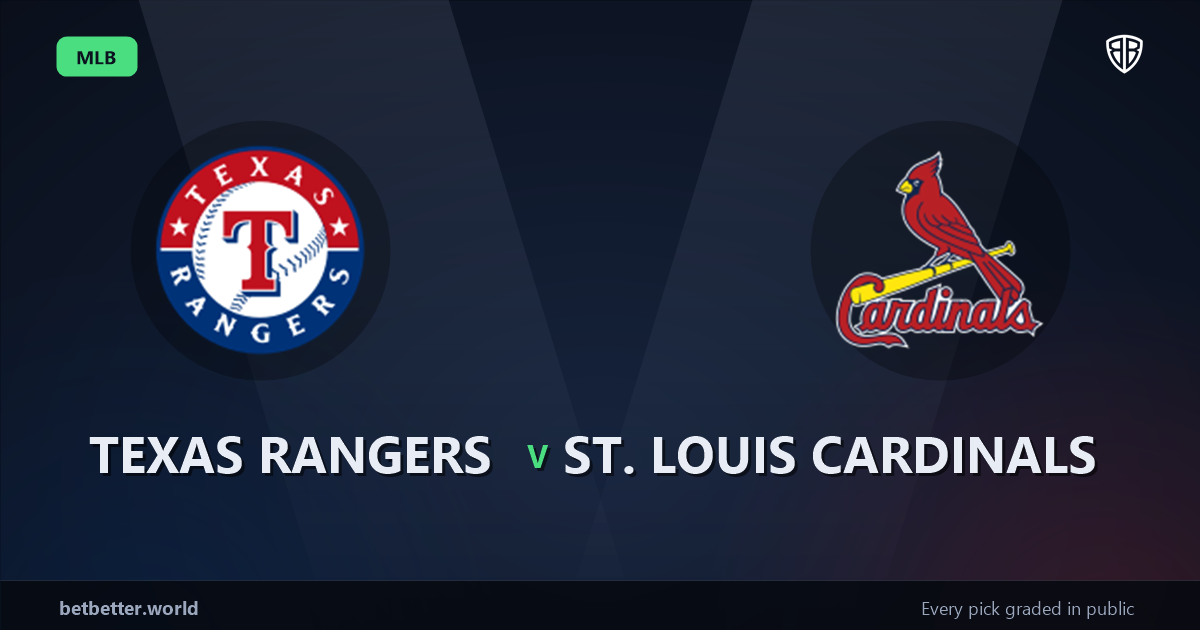 Texas Rangers vs St. Louis Cardinals Prediction & Same Game Parlay picks Value Parlay: Don't Miss These MLB Odds