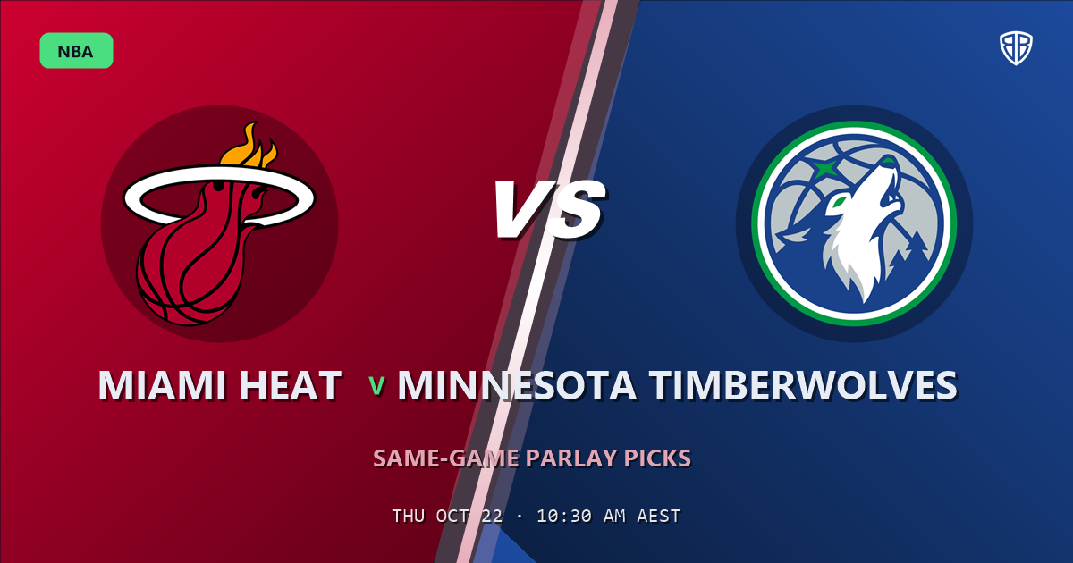 Miami Heat vs Minnesota Timberwolves Prediction & Same Game Parlay picks, October 21, 2026