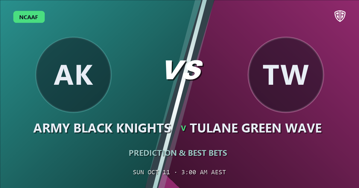 Army Black Knights vs Tulane Green Wave Prediction & Picks, October 10, 2026