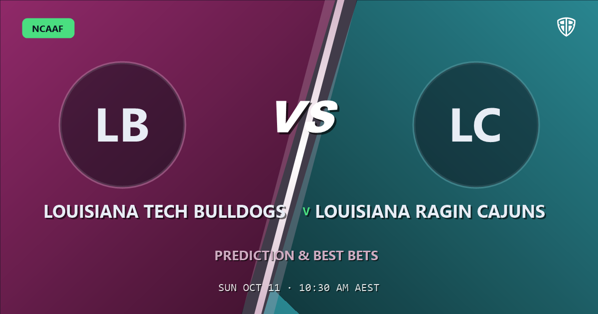 Louisiana Tech Bulldogs vs Louisiana Ragin Cajuns Prediction & Picks, October 10, 2026
