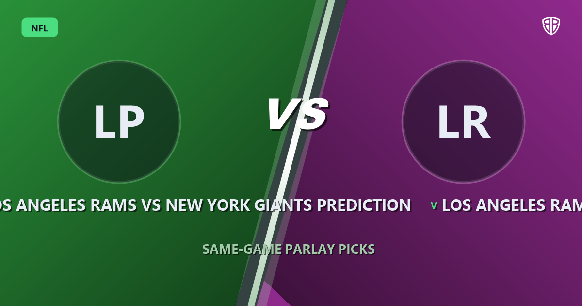 Los Angeles Rams vs New York Giants Prediction & Same Game Parlay Picks: High-Value Angles