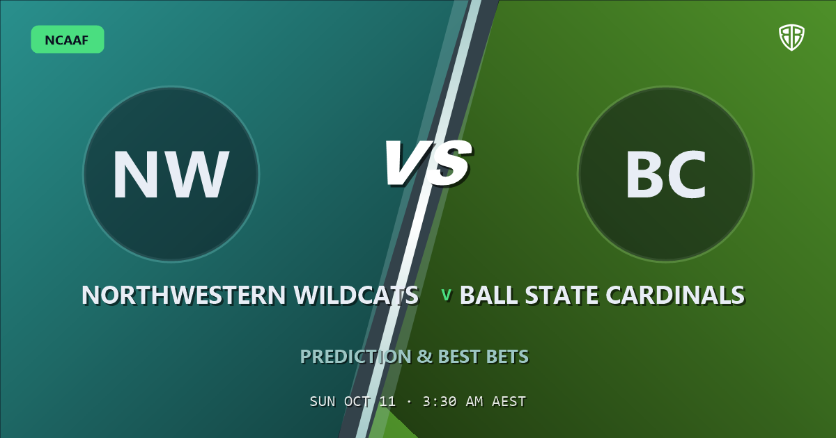 Northwestern Wildcats vs Ball State Cardinals Prediction & Picks, October 10, 2026