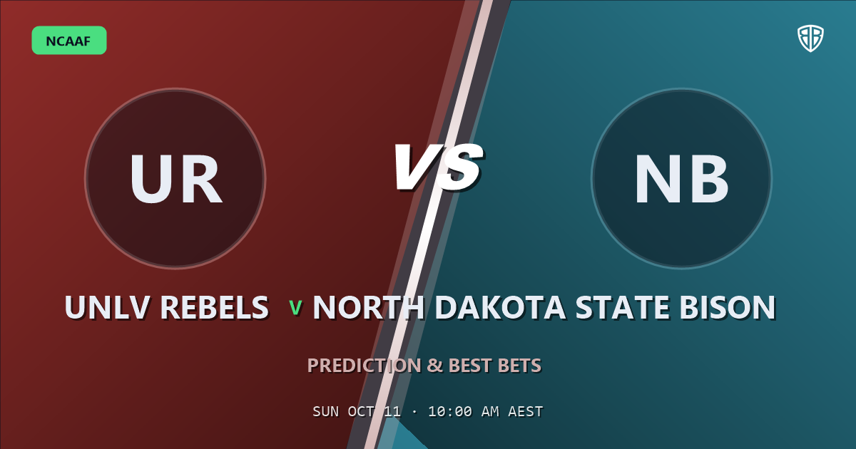 UNLV Rebels vs North Dakota State Bison Prediction & Picks, October 10, 2026