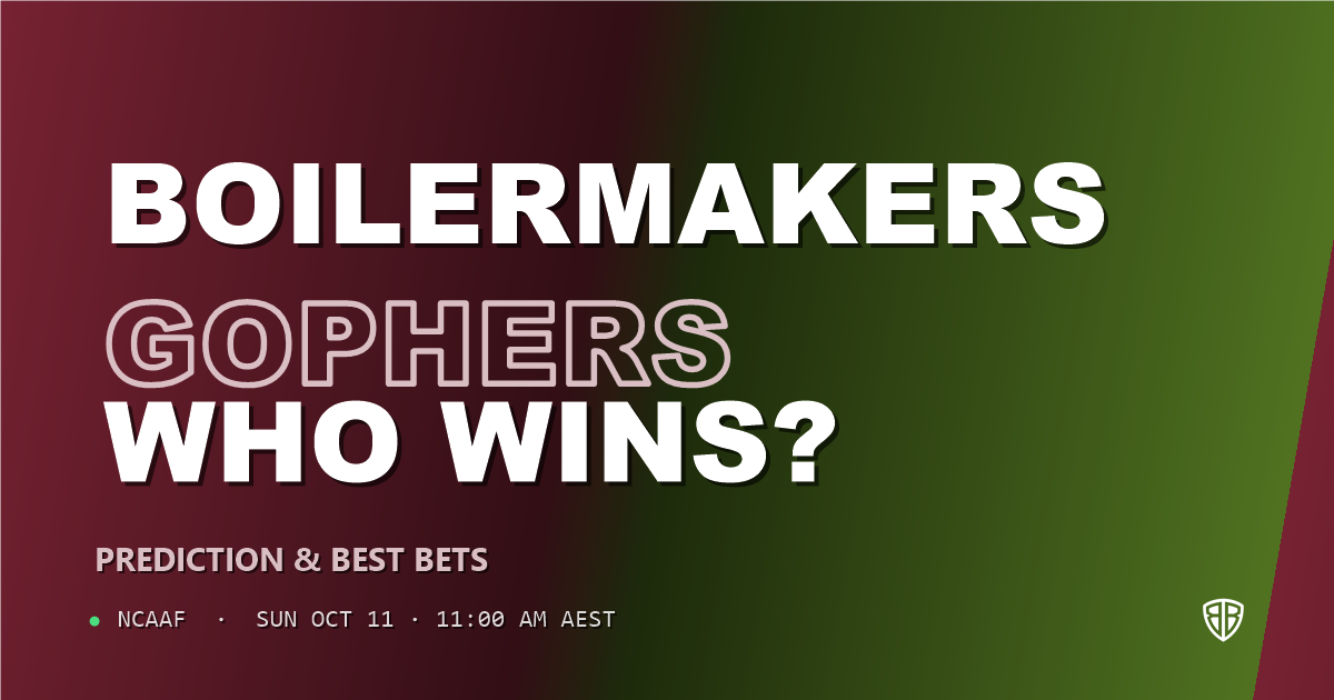Purdue Boilermakers vs Minnesota Golden Gophers Prediction & Picks, October 10, 2026