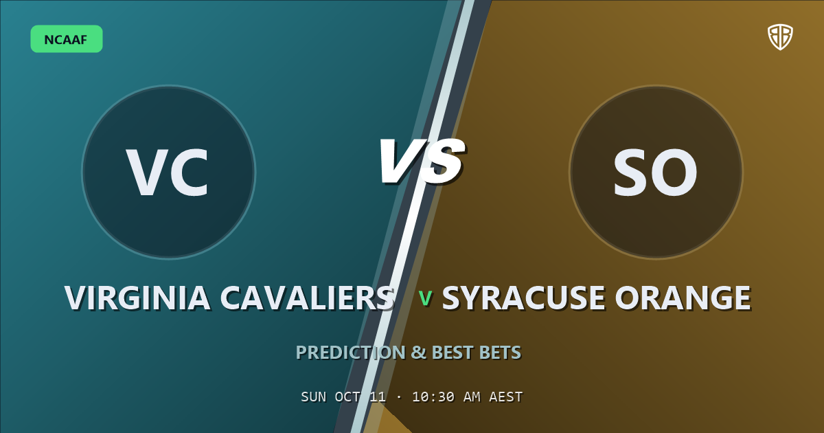 Virginia Cavaliers vs Syracuse Orange Prediction & Picks, October 10, 2026
