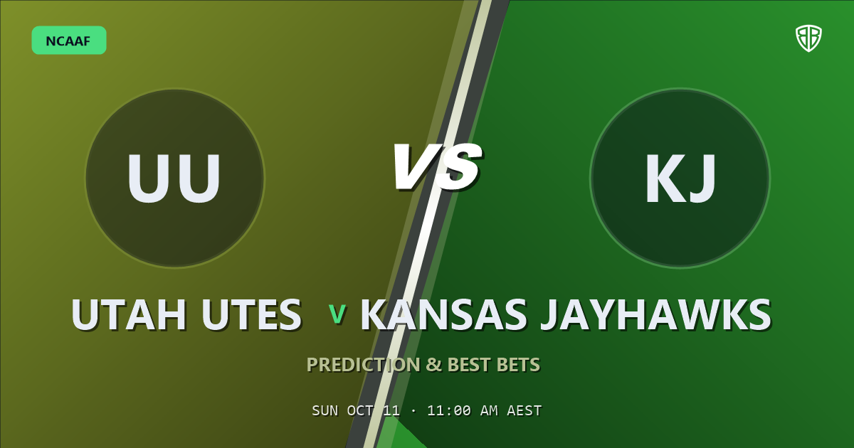 Utah Utes vs Kansas Jayhawks Prediction & Picks, October 10, 2026