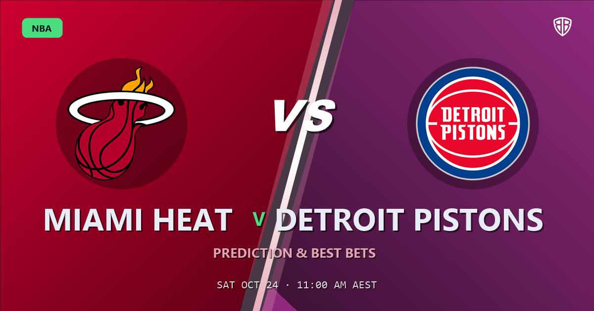 Miami Heat vs Detroit Pistons Prediction & Picks, October 23, 2026