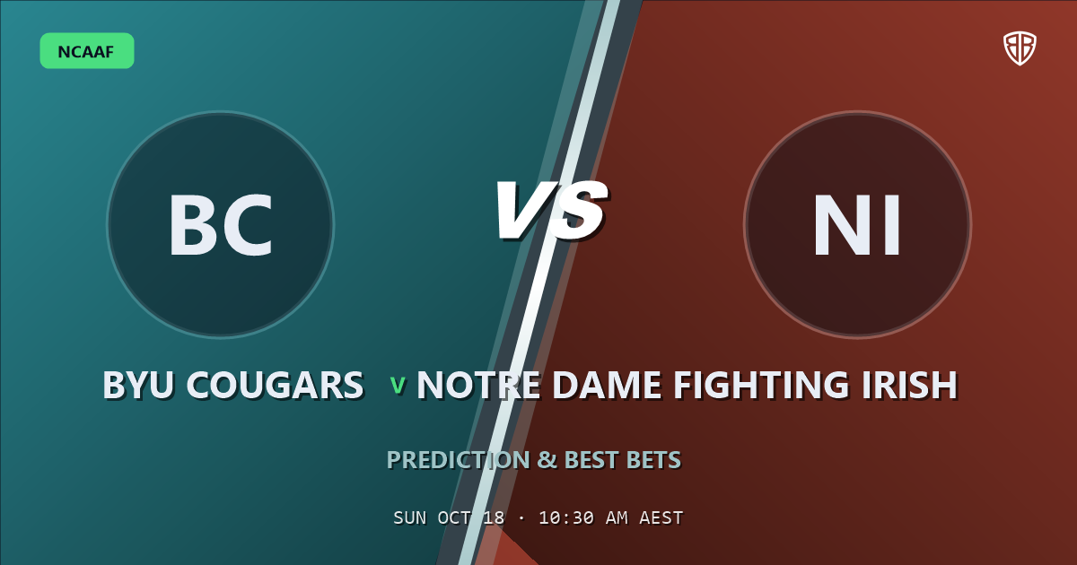 BYU Cougars vs Notre Dame Fighting Irish Prediction & Picks, October 17, 2026
