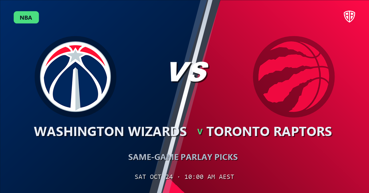 Washington Wizards vs Toronto Raptors Prediction & Same Game Parlay picks, October 23, 2026