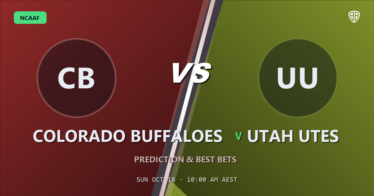 Colorado Buffaloes vs Utah Utes Prediction & Picks, October 17, 2026