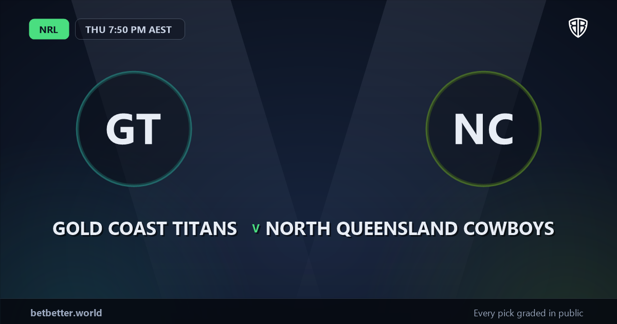 Gold Coast Titans vs North Queensland Cowboys Prediction & Picks: Stat-Based Insights