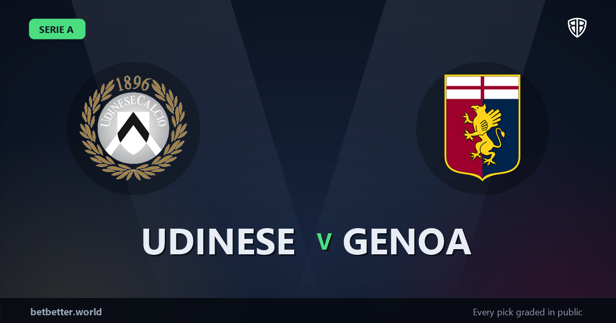Udinese vs Genoa Prediction & Same Game Parlay picks Value Parlay: Analytics Breakdown