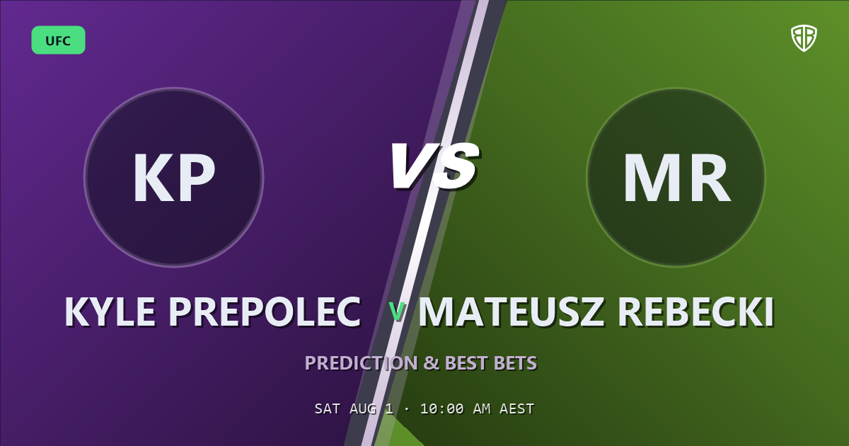 Kyle Prepolec vs Mateusz Rebecki Prediction & Picks: Odds Analysis & Top Props