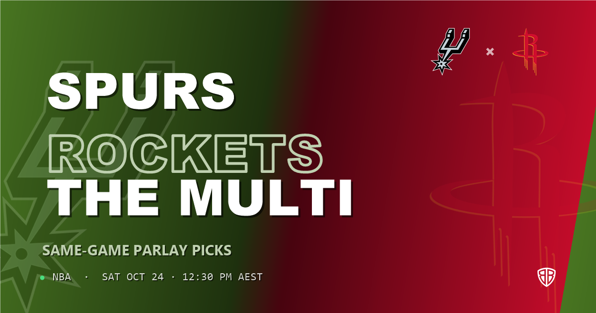 San Antonio Spurs vs Houston Rockets Prediction & Same Game Parlay picks, October 23, 2026
