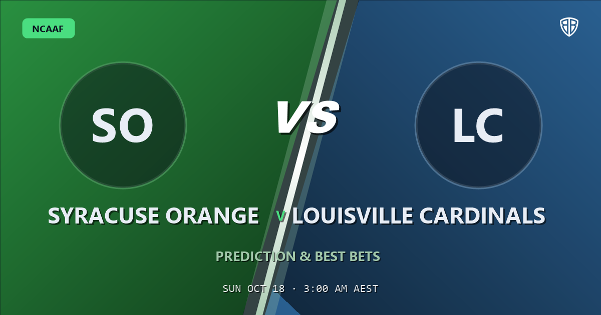 Syracuse Orange vs Louisville Cardinals Prediction & Picks, October 17, 2026