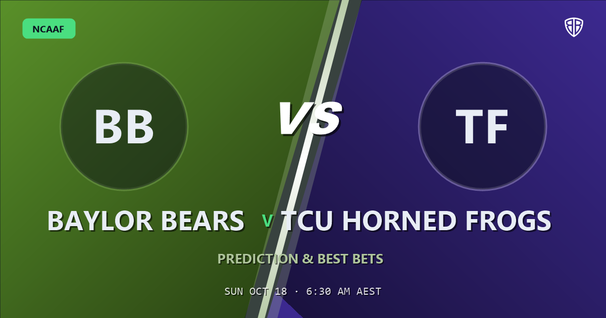 Baylor Bears vs TCU Horned Frogs Prediction & Picks, October 17, 2026