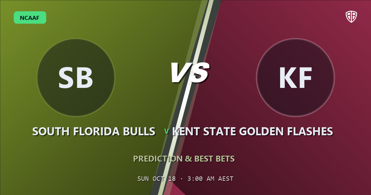South Florida Bulls vs Kent State Golden Flashes Prediction & Picks, October 17, 2026