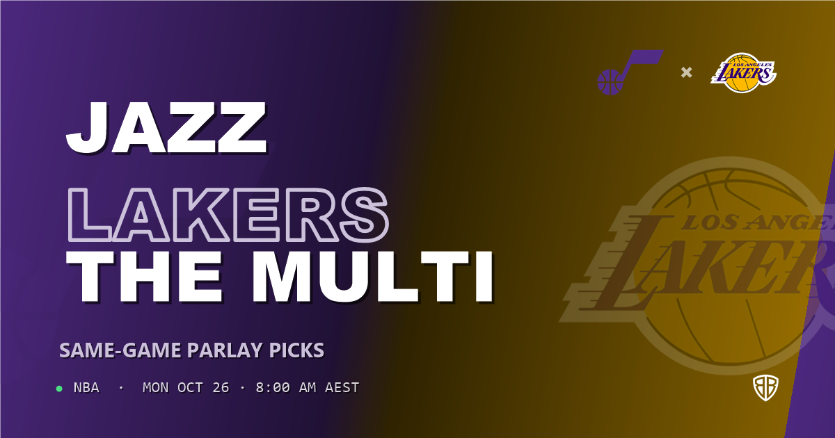 Utah Jazz vs Los Angeles Lakers Prediction & Same Game Parlay picks, October 25, 2026