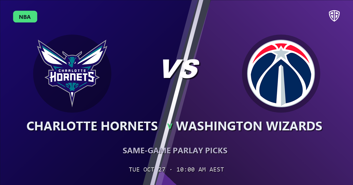 Charlotte Hornets vs Washington Wizards Prediction & Same Game Parlay picks, October 26, 2026