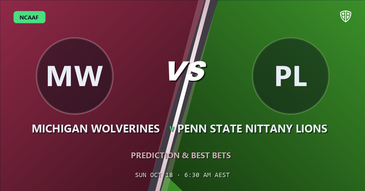 Michigan Wolverines vs Penn State Nittany Lions Prediction & Picks, October 17, 2026